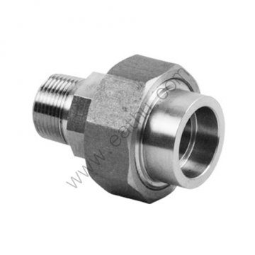 Union fitting 3 pieces - BW Male - Conical sealing- Hexagonal nut